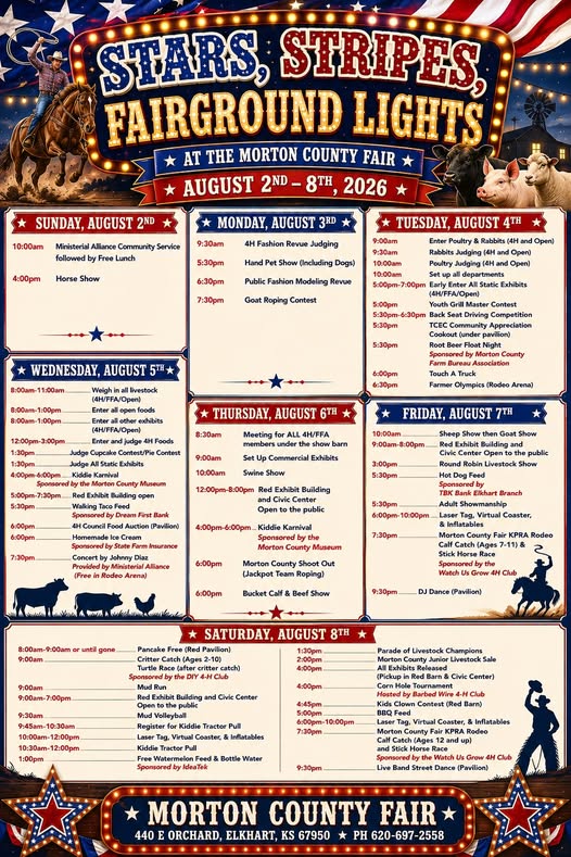 fair schedule 2026 2026 Fair Schedule